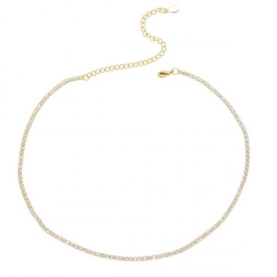 Wholesale Tennis Chain Necklace Jewelry Set With Gold Wholesale Tennis Chain Necklace Jewelry Set With Gold